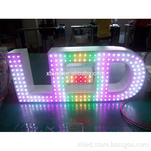 DC5V programmable full color RGB illuminated LED sign letters for outdoor decoration